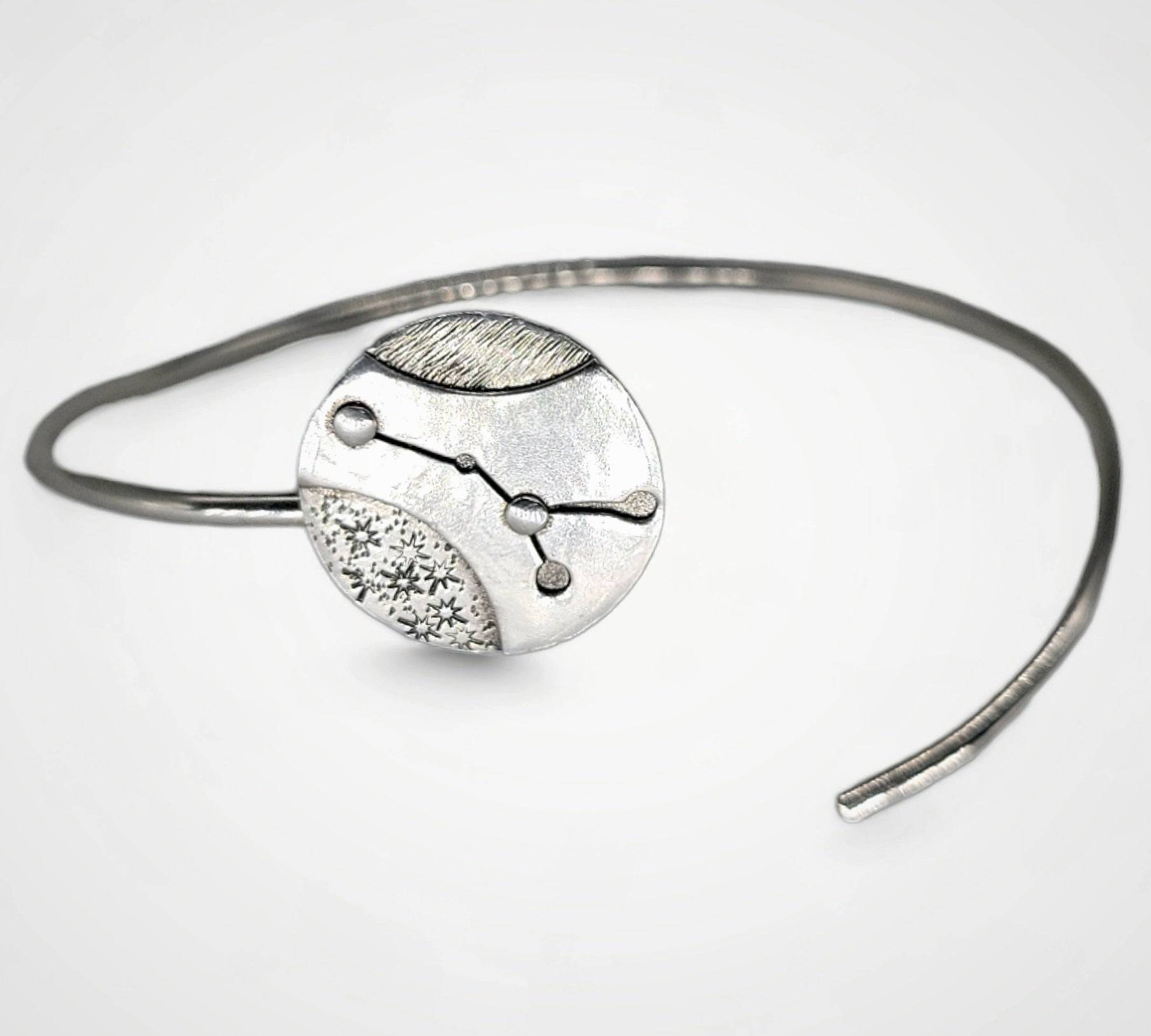 Constellations  Sterling Silver Shooting Star Cuff Bracelet