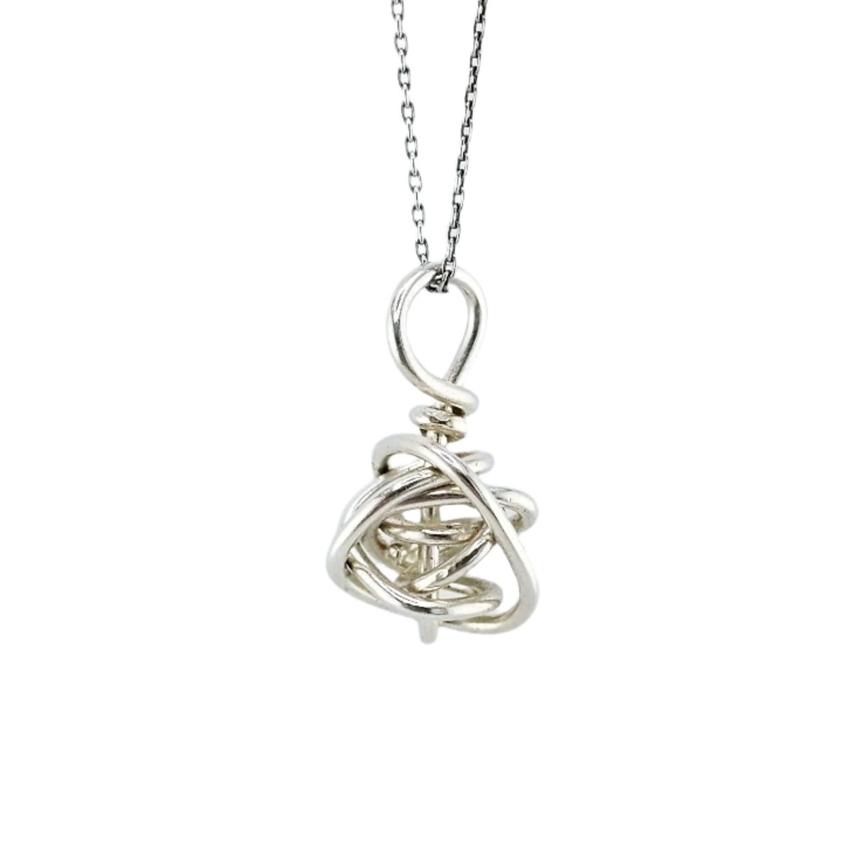 Jaclyn Nicole Silver Winding Knot Necklace