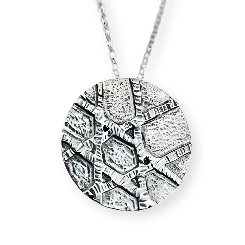 Unique Star of David Necklace in Sterling Silver by Jaclyn Nicole Jewelry on a white background.