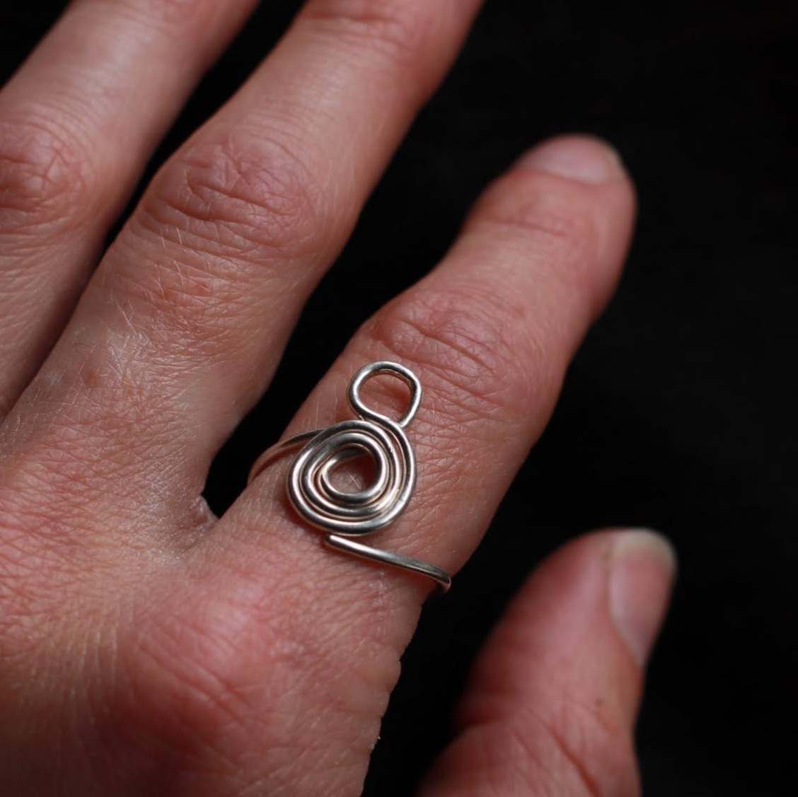 Silver Gratitude Symbol Ring