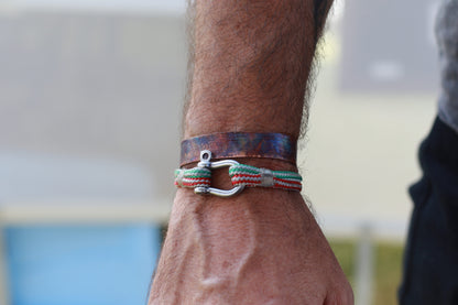 Flame Painted Copper Bracelet