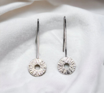 Manifestation earrings in sterling silver drop earrings by inspirational jewelry artist Jaclyn Nicole