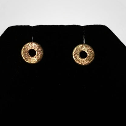 Manifestation earrings in brass drop earrings by inspirational jewelry artist Jaclyn Nicole