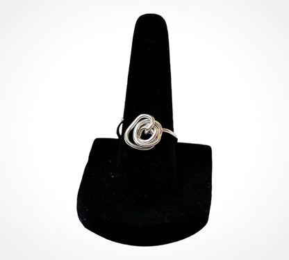 Sterling Silver Winding knot ring for optimisim