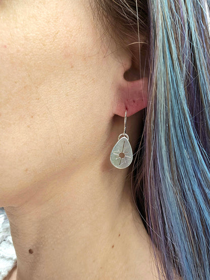 Sun drop earrings in sterling silver 