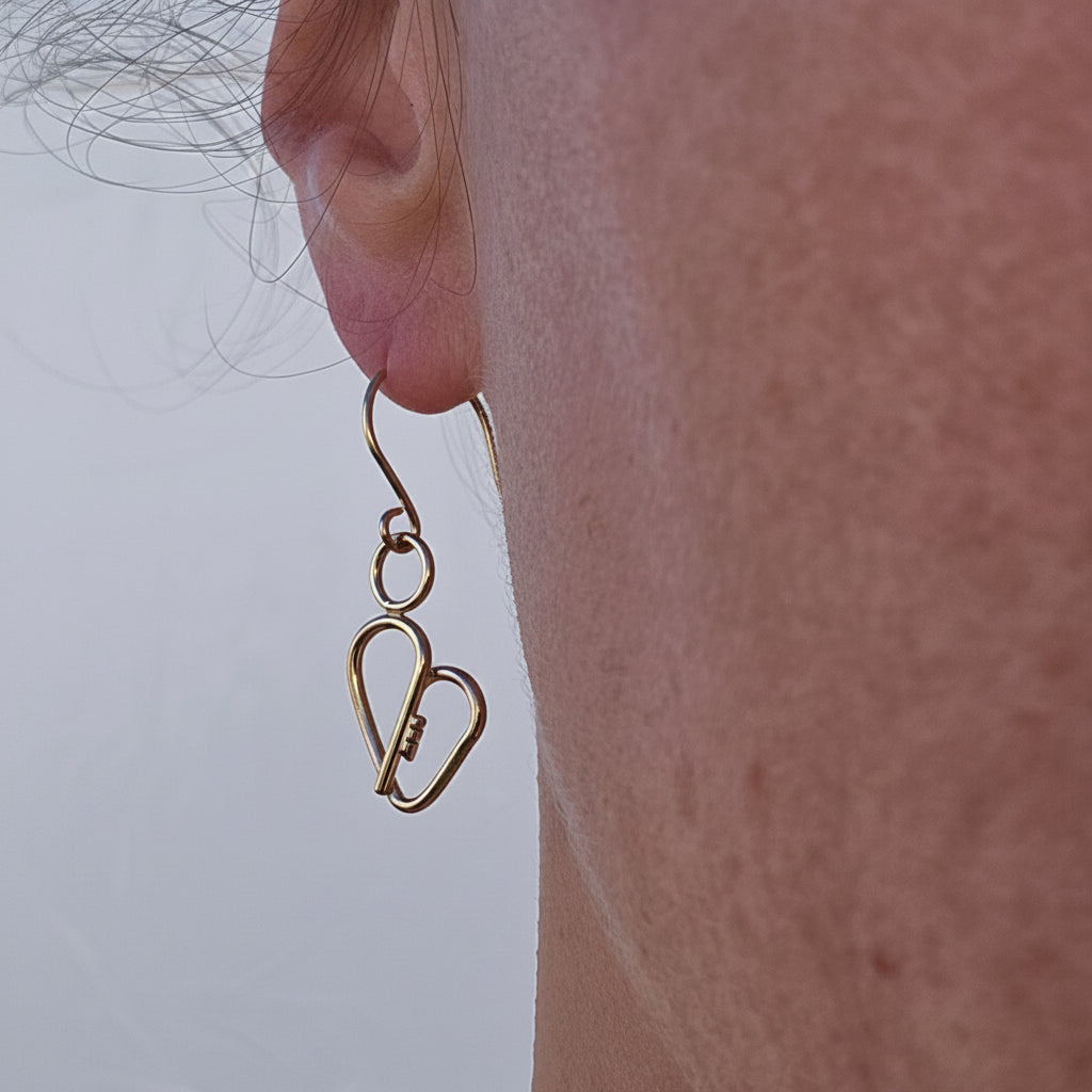 Self Love Key Earrings