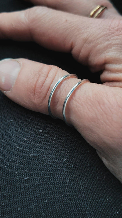 Space Between adjustable ring with meaning in sterling silver