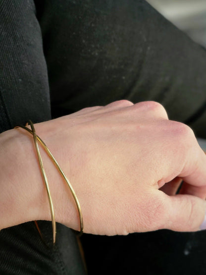 Infinity Bracelet in 14K Gold by Jaclyn Nicole, inspirational jewelry artist