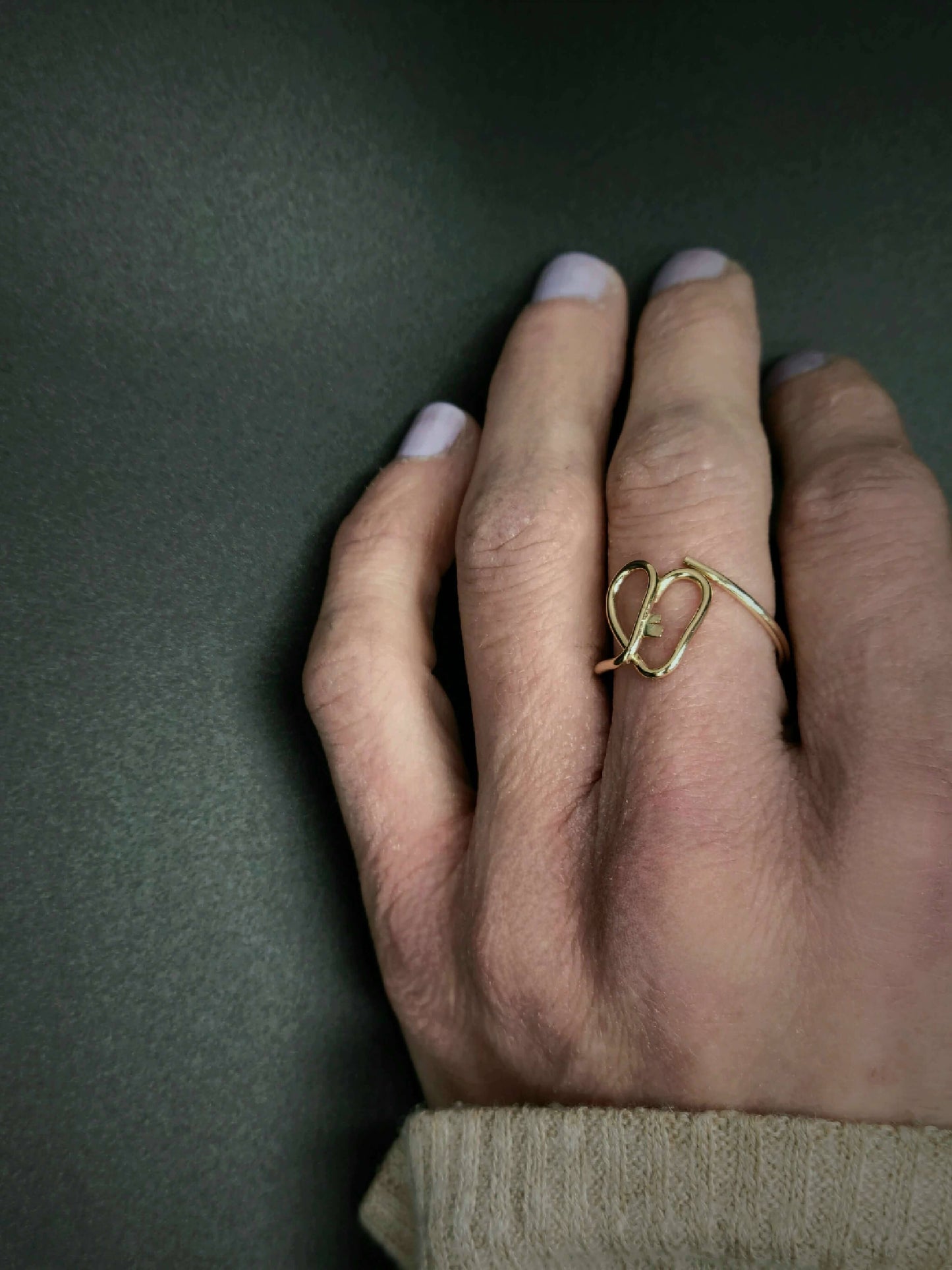 Our gold heart ring reminds you that self-love is the key to your happiness.